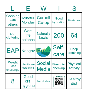 Wellness BINGO Card