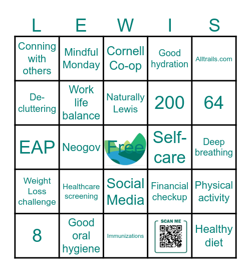 Wellness BINGO Card