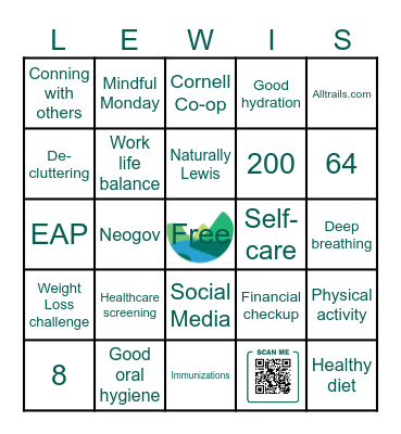 Wellness BINGO Card