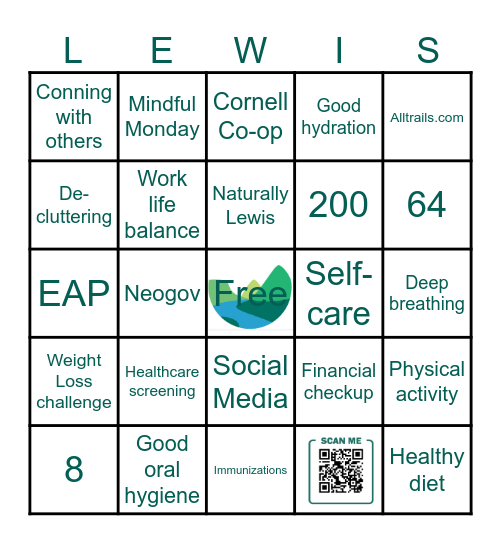 Wellness BINGO Card