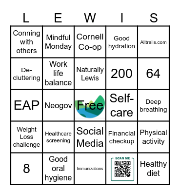 Wellness BINGO Card