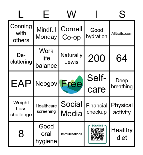 Wellness BINGO Card
