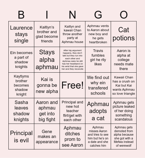 Aphmau s 2 predictions Bingo Card