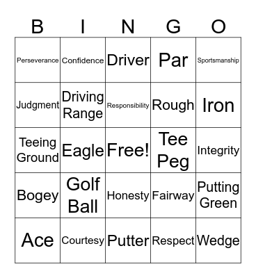 The First Tee of Greater Richmond Bingo Card