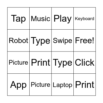 Digital Systems Bingo Card