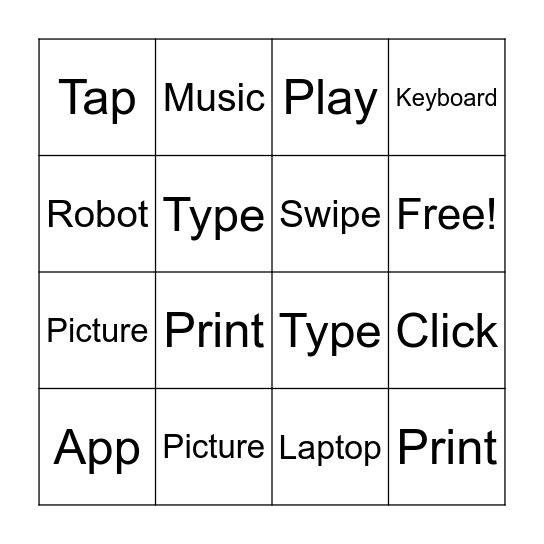 Digital Systems Bingo Card
