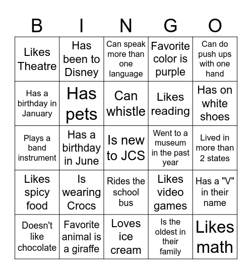 Find Someone Who... Bingo Card