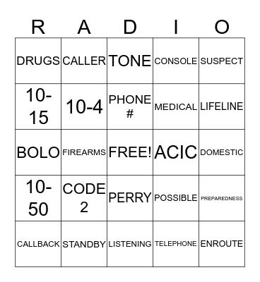 I'M A DISPATCHER!  Bingo Card