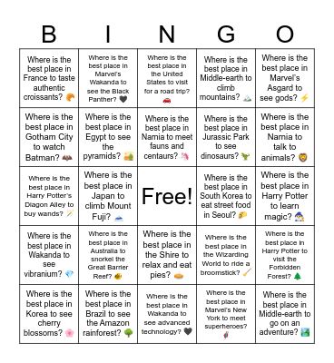 B17 L15 Where is the best place in Jurassic Park to see dinosaurs? 🦖 Bingo Card