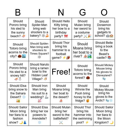 B17 L16 Should Pikachu bring a thunderbolt to a forest fire? ⚡🔥 Bingo Card