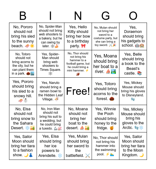 B17 L16 No, Pikachu should not bring a thunderbolt to a forest fire. ⚡🔥 Bingo Card