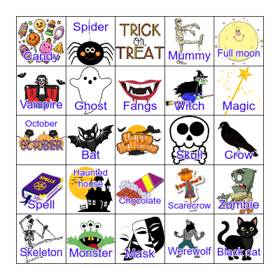 Halloween Bingo! Bingo Card