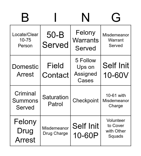 You Can't Do That BINGO! Bingo Card