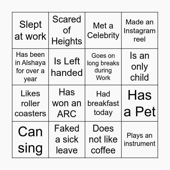 BINGO! Bingo Card