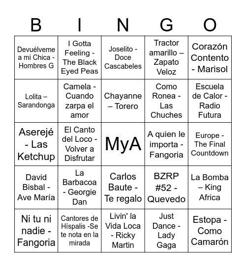 Bingo!!! Bingo Card