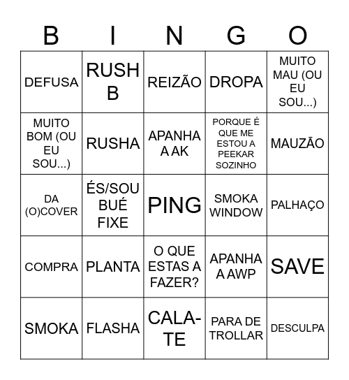 EU CS2 Bingo Card