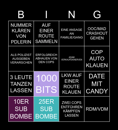 DIENSTAG_STREAM Bingo Card