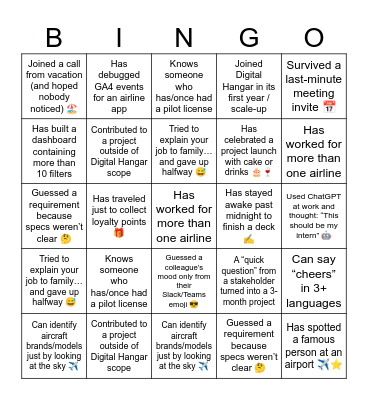 LHG - Virtual Apéro Bingo session Bingo Card