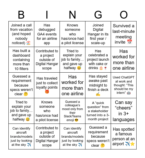 LHG - Virtual Apéro Bingo session Bingo Card