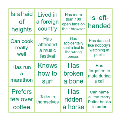 Easyfairs Bingo Card