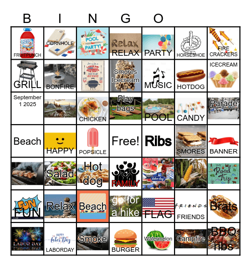 LABOR DAY Bingo Card