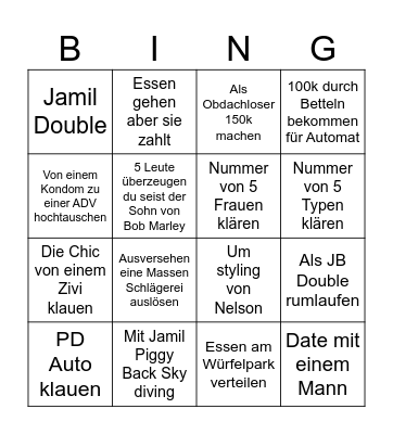 Bingo für Jamal Bingo Card