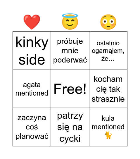 JEREMI BINGO Card
