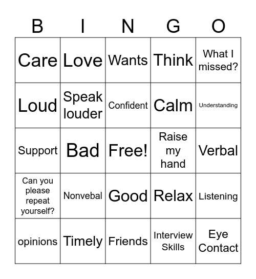 STAR BINGO Card