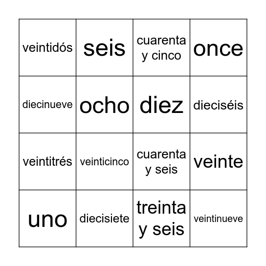 Bingo Card
