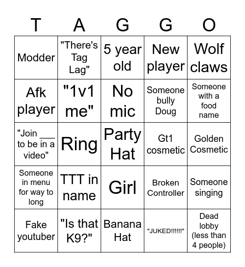 Starlight959 Bingo Card