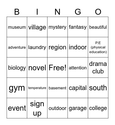 Number Bingo 1-75 Bingo Card