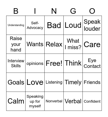 Star Bingo Card