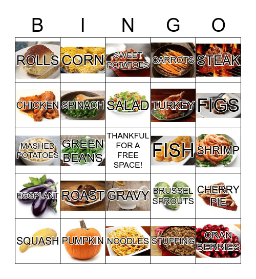 Thanksgiving Bingo Card