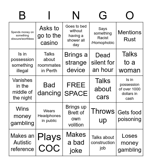 Harry bingo Card