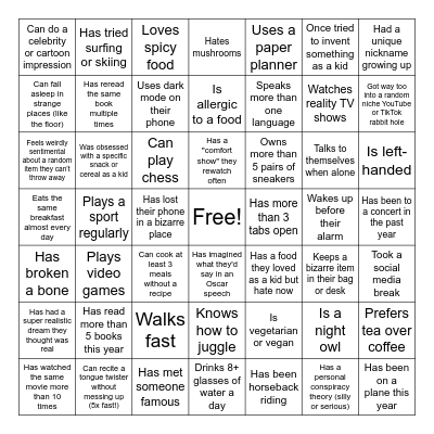 SL KICK OFF DAY BINGO Card