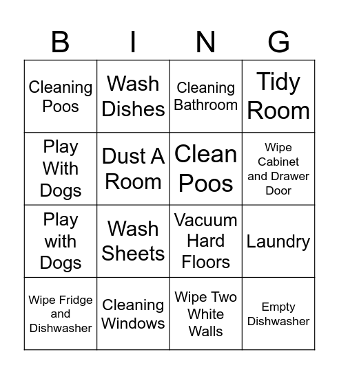 Girls Bingo Card