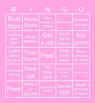 2025 - 2026 BINGO ! Bingo Card