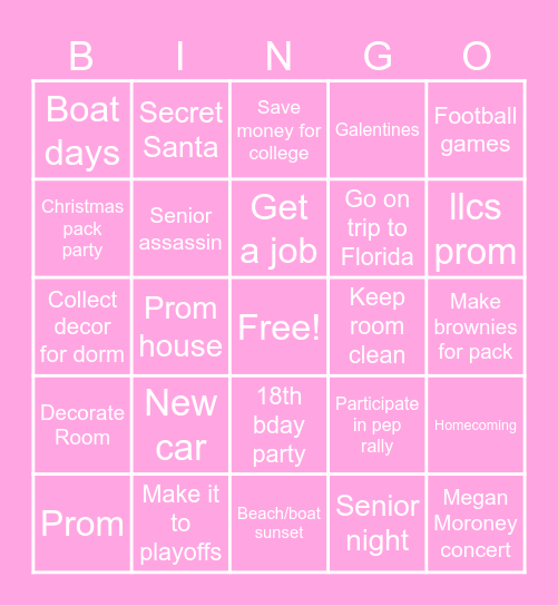 2025 - 2026 BINGO ! Bingo Card
