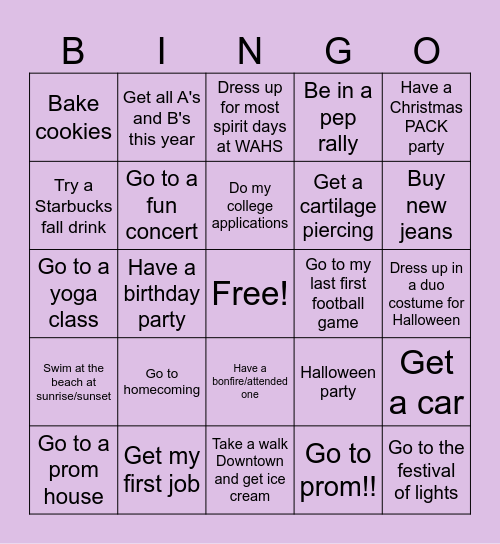 Wag+Wig Bingo Card