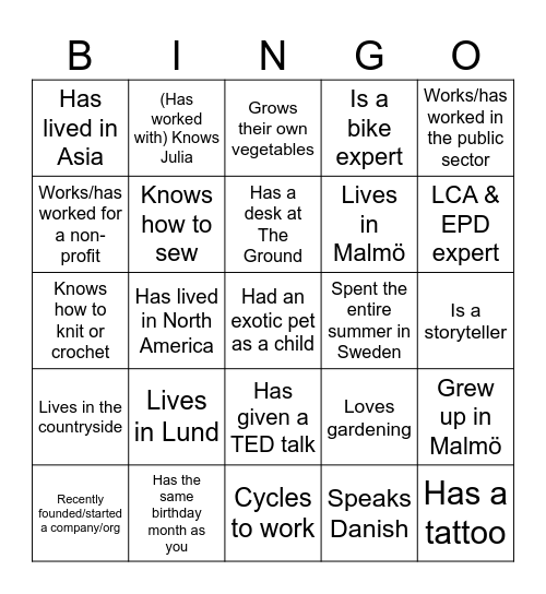 This might help you mingle Bingo Card