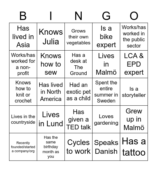 This might help you mingle Bingo Card