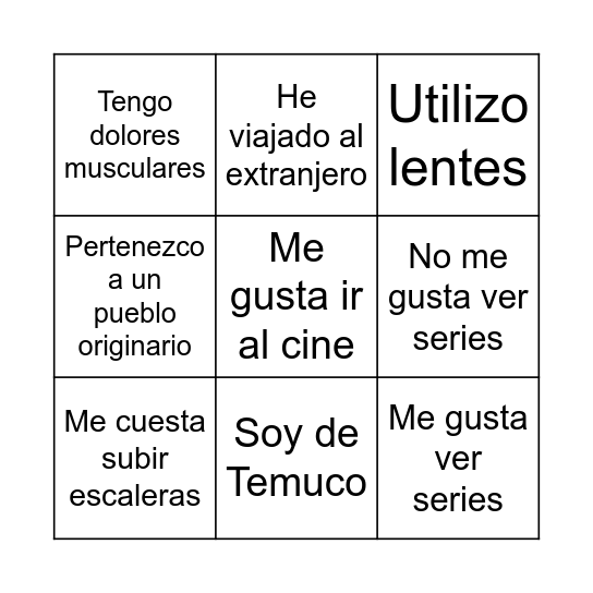 Bingo de diversidad Bingo Card