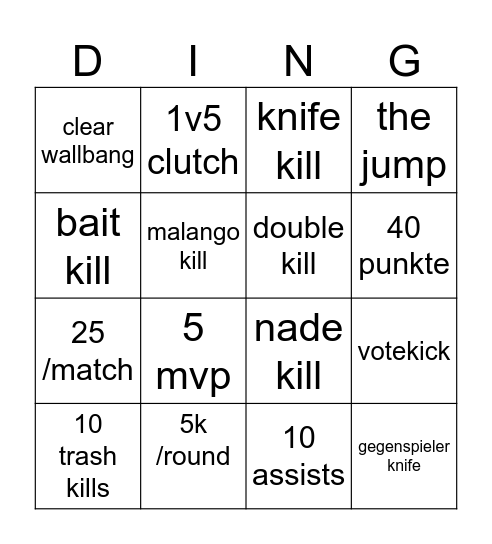 cs2 Bingo Card
