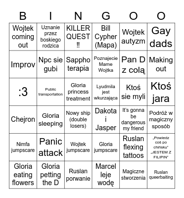 Sesja Bingo Card