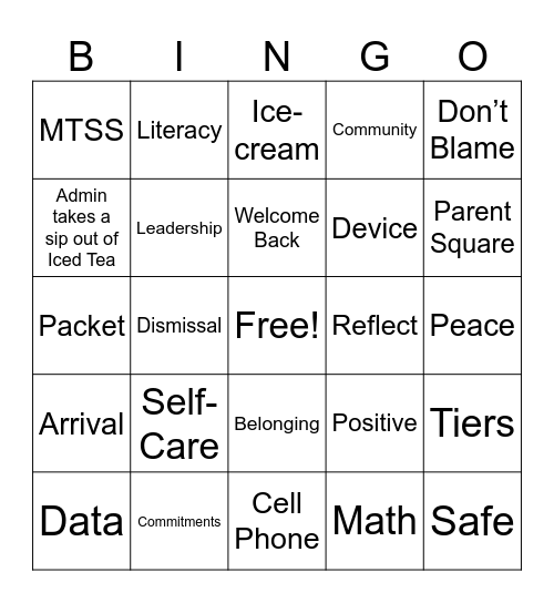 Opening Day! Bingo Card