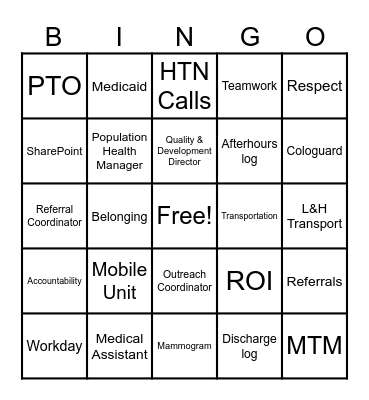 Desert Sage BINGO Card