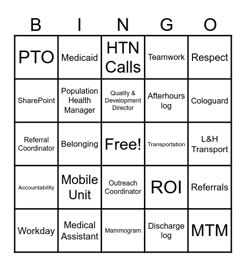 Desert Sage BINGO Card