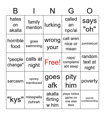 harry bingo Card