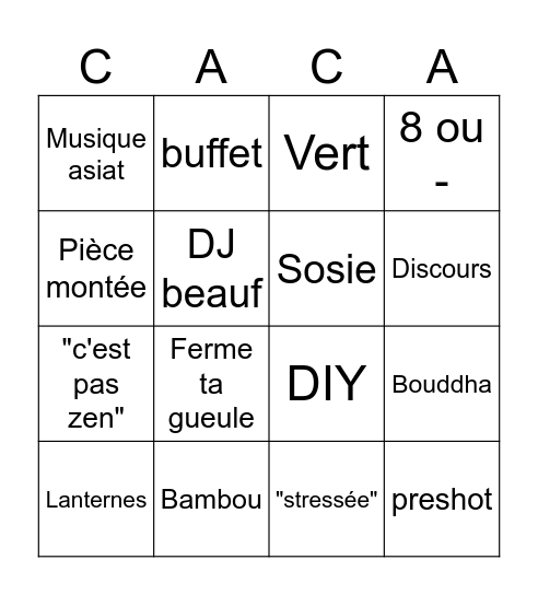 virginie le prout Bingo Card