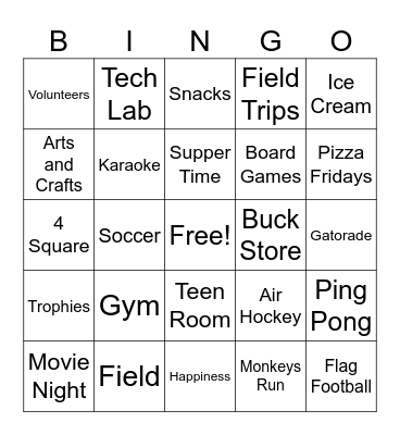 WELCOME BACK BGC! Bingo Card